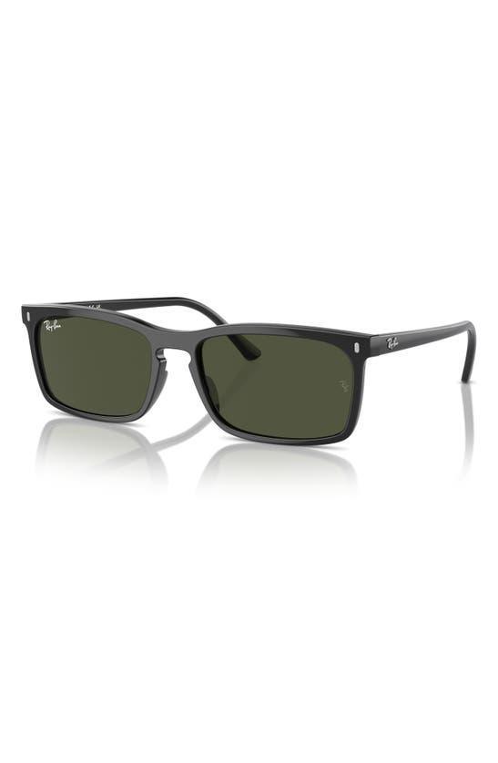 RAY BAN 59mm Rectangular Sunglasses In Black Product Image