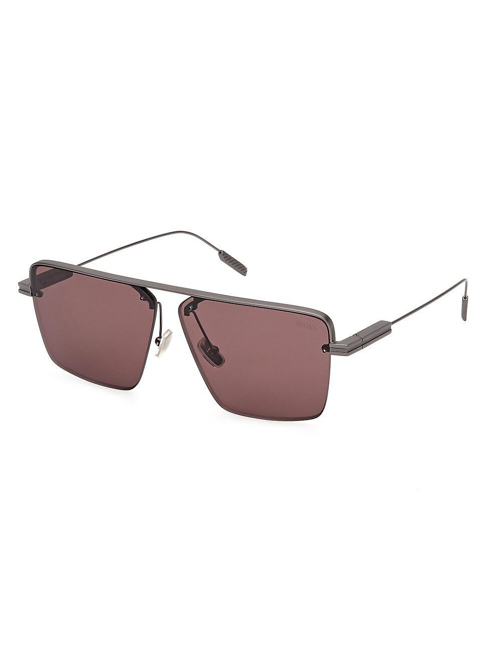 Mens 61MM Geometric Sunglasses Product Image