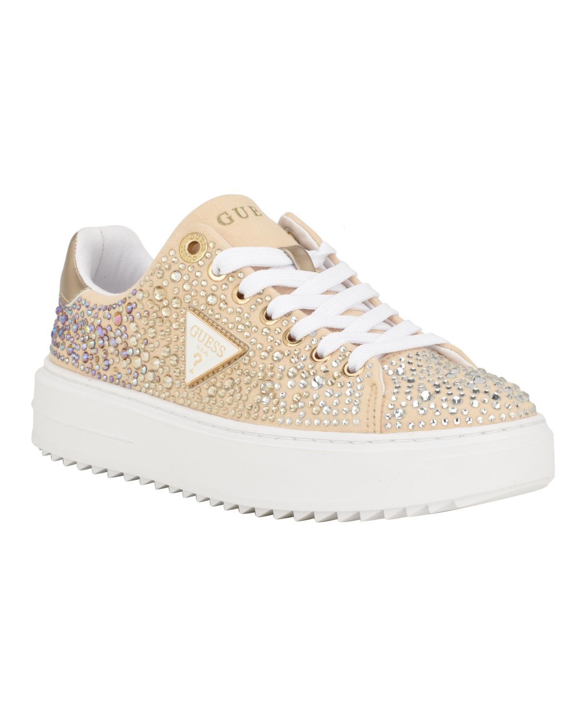 Guess Womens Denesa Treaded Platform Lace-Up Sneakers Product Image