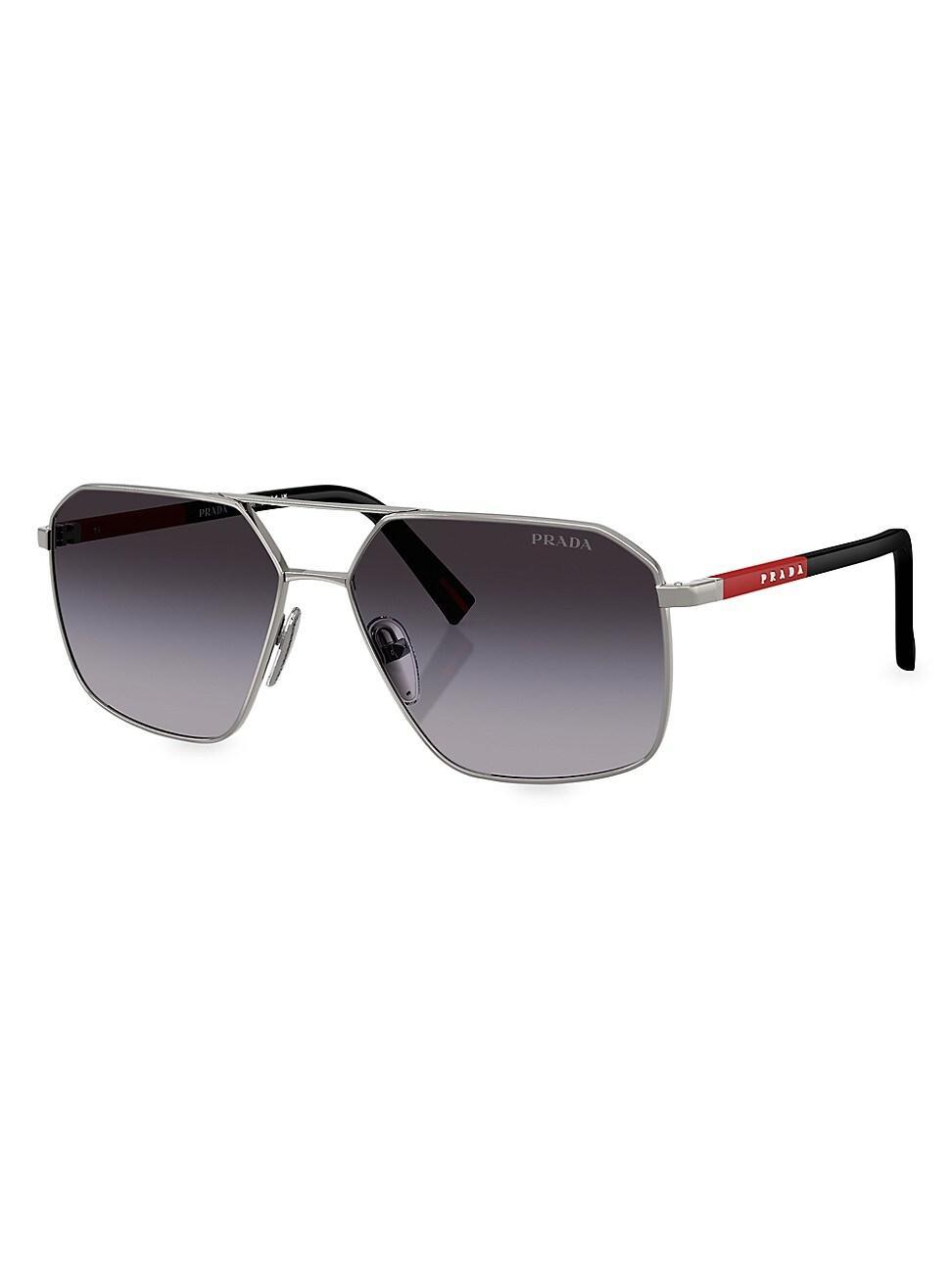 Mens 60MM Aviator Sunglasses Product Image