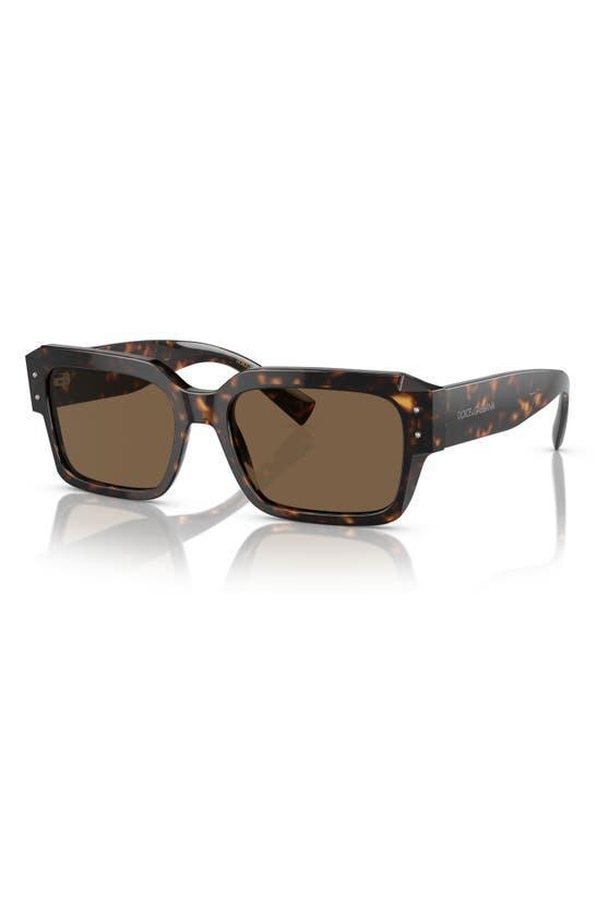 56mm Square Sunglasses In Havana Product Image