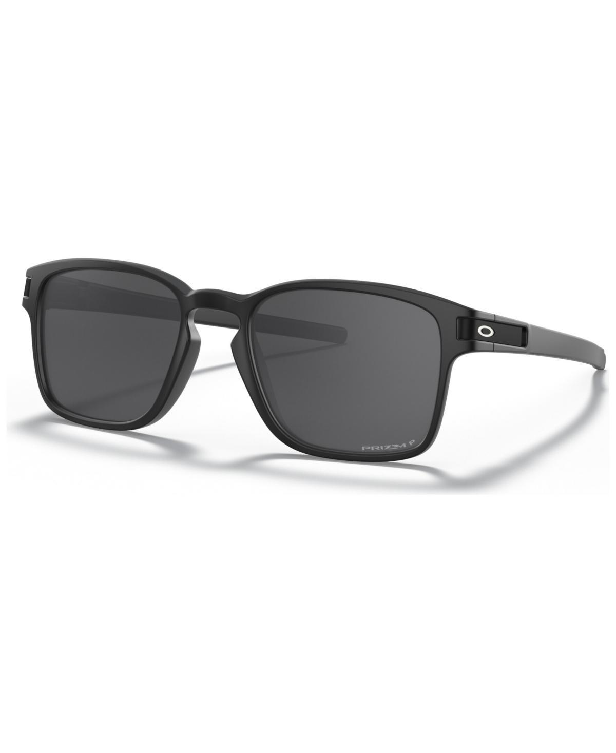 Oakley Mens Polarized Low Bridge Fit Sunglasses, OO9358 Latch Sq 55 Product Image