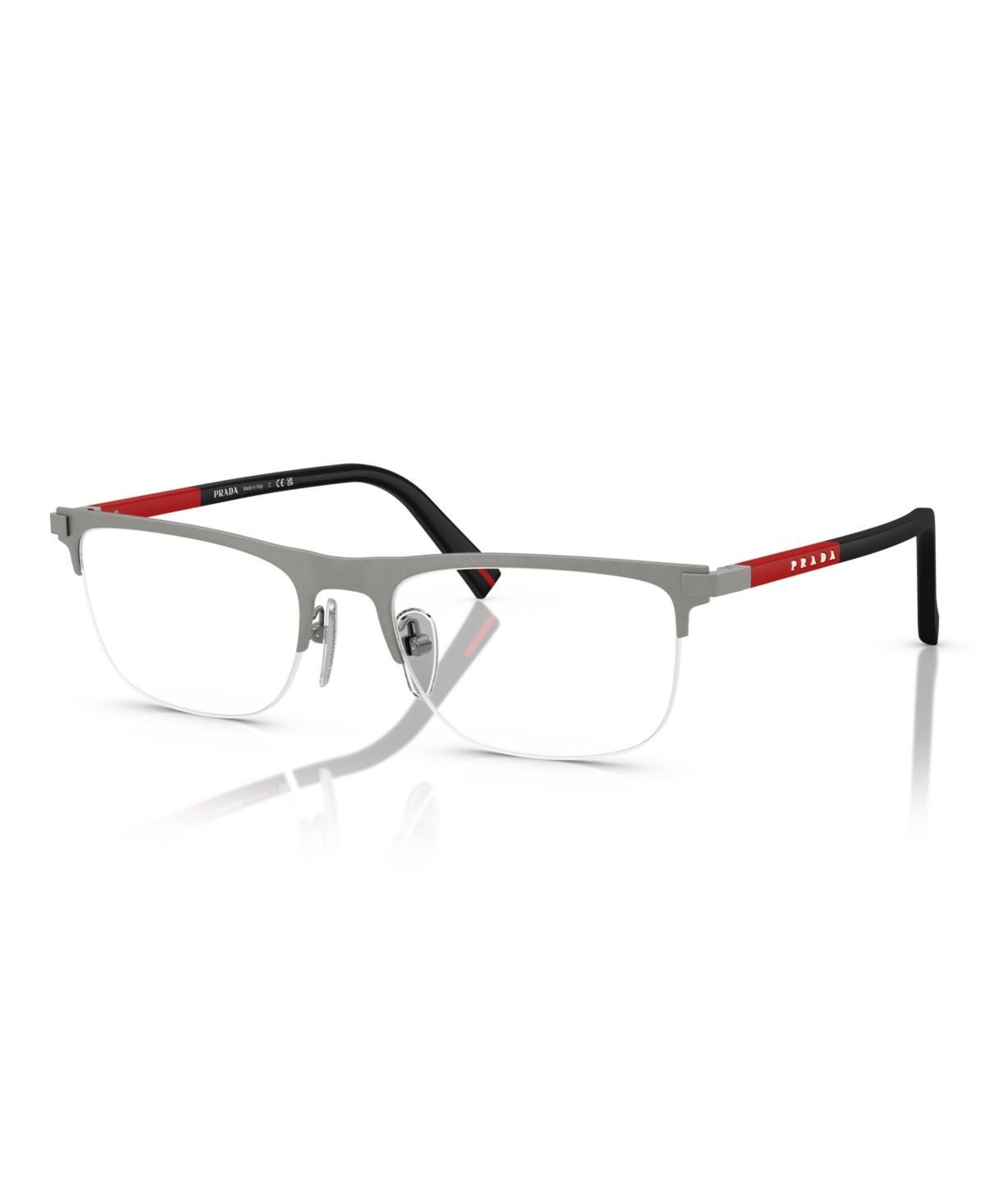 Prada Linea Rossa Mens Polarized Eyeglasses, Ps 50RV - Matte Brushed Lead Product Image