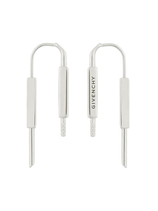 Womens U Lock Earrings in Metal Product Image