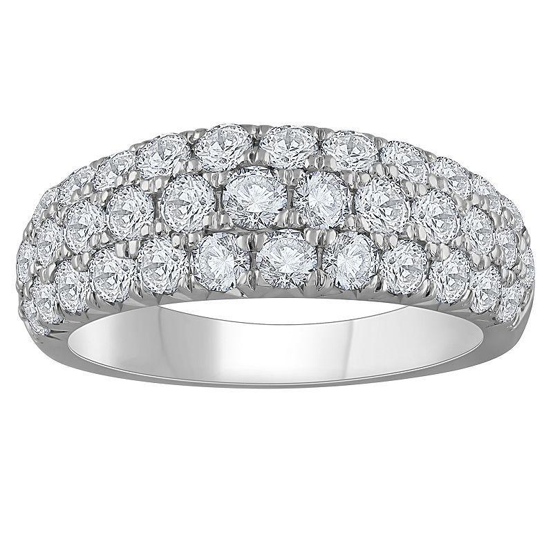 Diamond Medley 14k White Gold 2 Carat T.W. Lab-Grown Diamond Anniversary Ring, Womens 14k Whgold Product Image