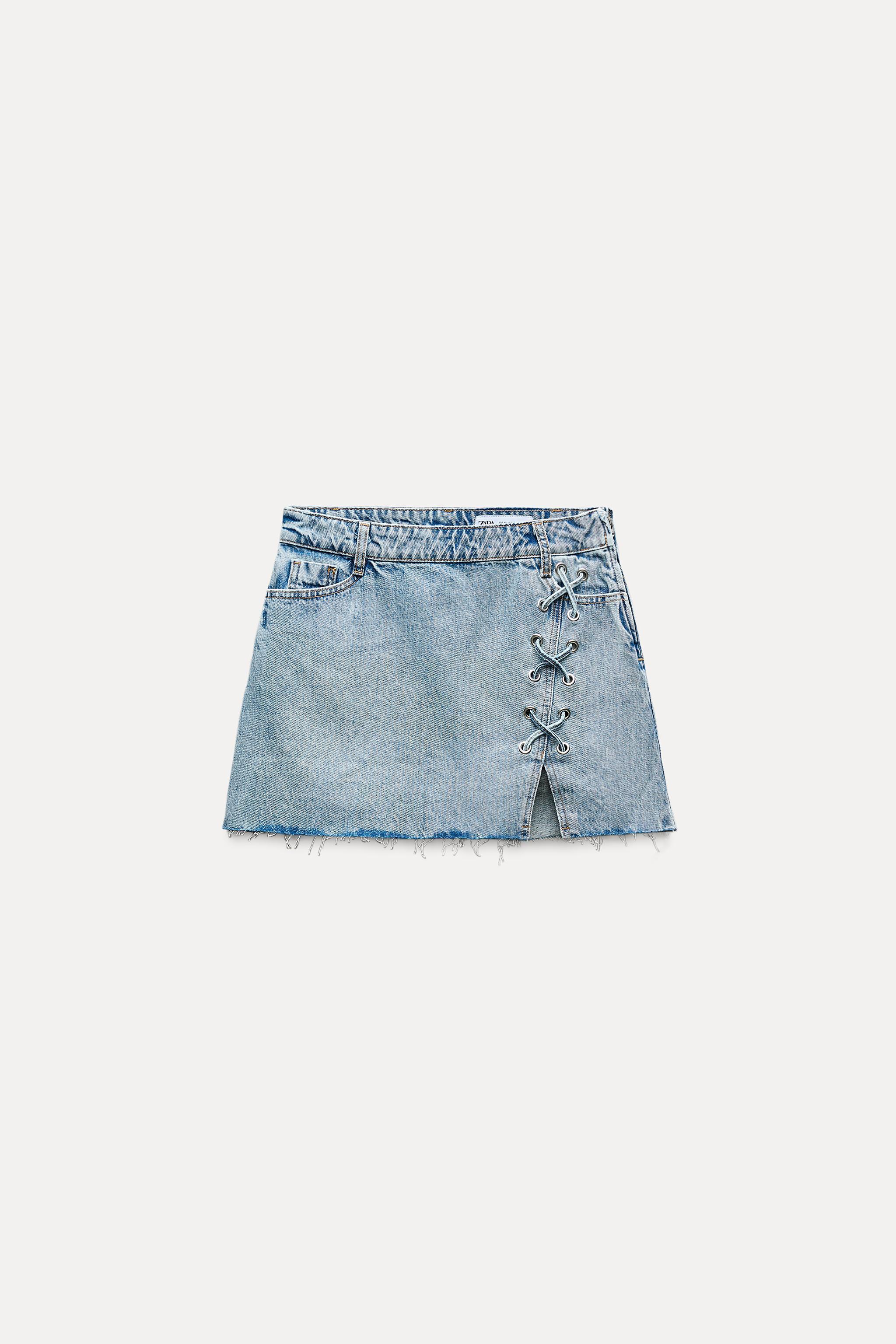 Z1975 DENIM SKIRT WITH LACING Product Image