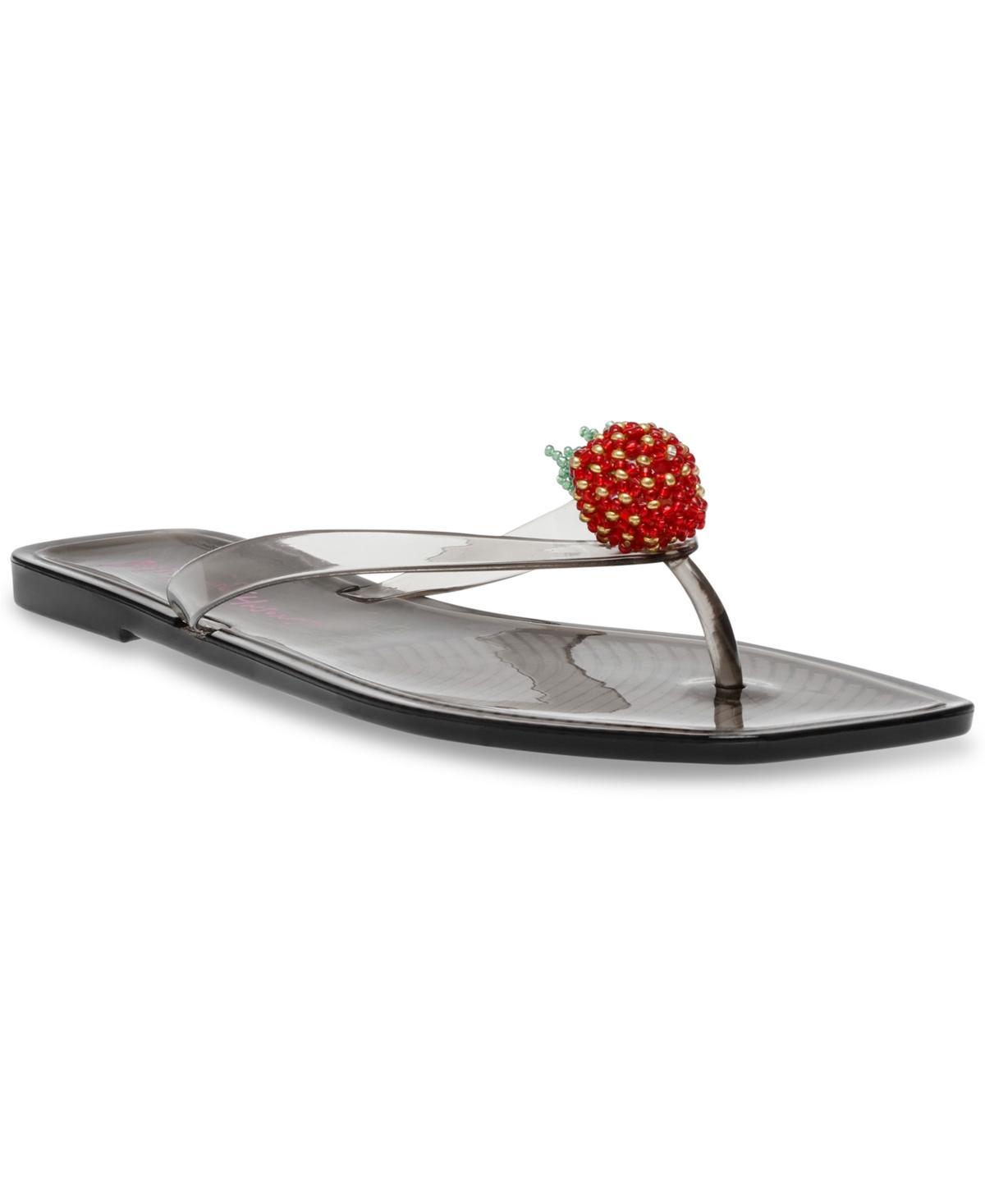 Betsey Johnson Womens Berry Novelty Jelly Flip Flop Sandals Product Image