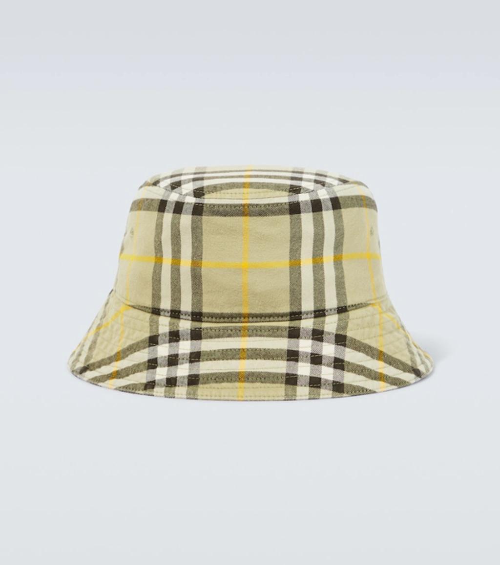 BURBERRY Archive Check Cotton Bucket Hat In Hunter Product Image