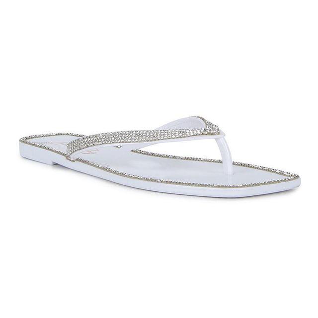 Womens Go lightly Diamante Stud Detail Thong Flats Product Image