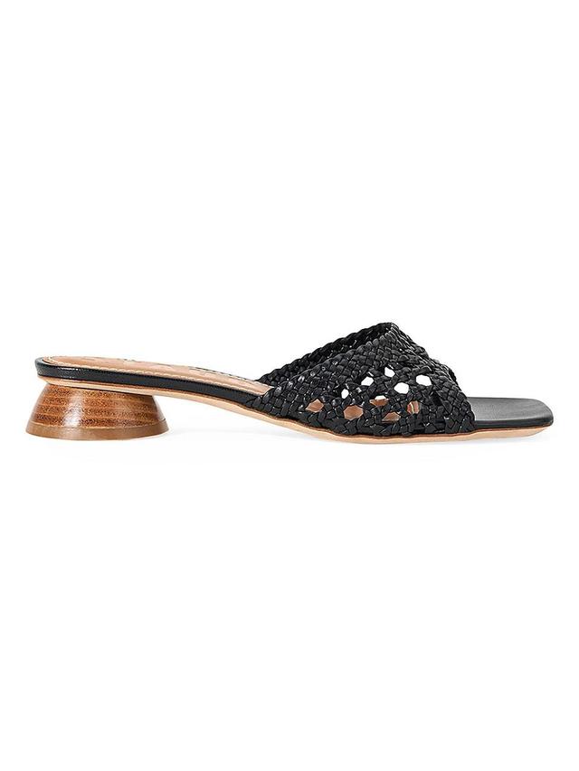 Womens Simone 35MM Crochet Leather Mules Product Image