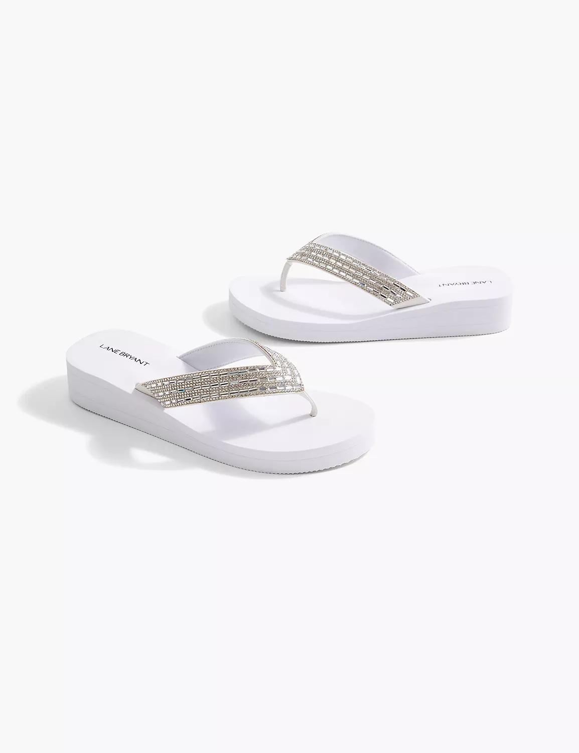 Embellished Flip Flop Wedge Sandal Product Image