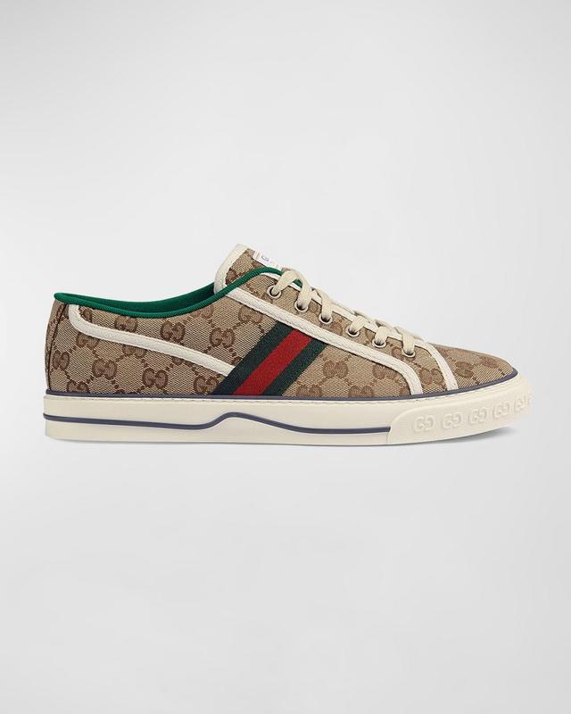 Men's Tennis 1977 GG Canvas Sneakers Product Image