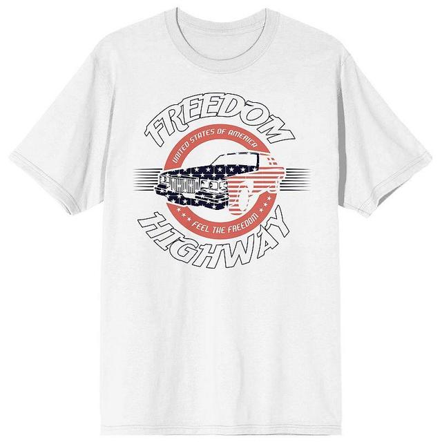 Mens Americana Freedom Highway Tee White Product Image