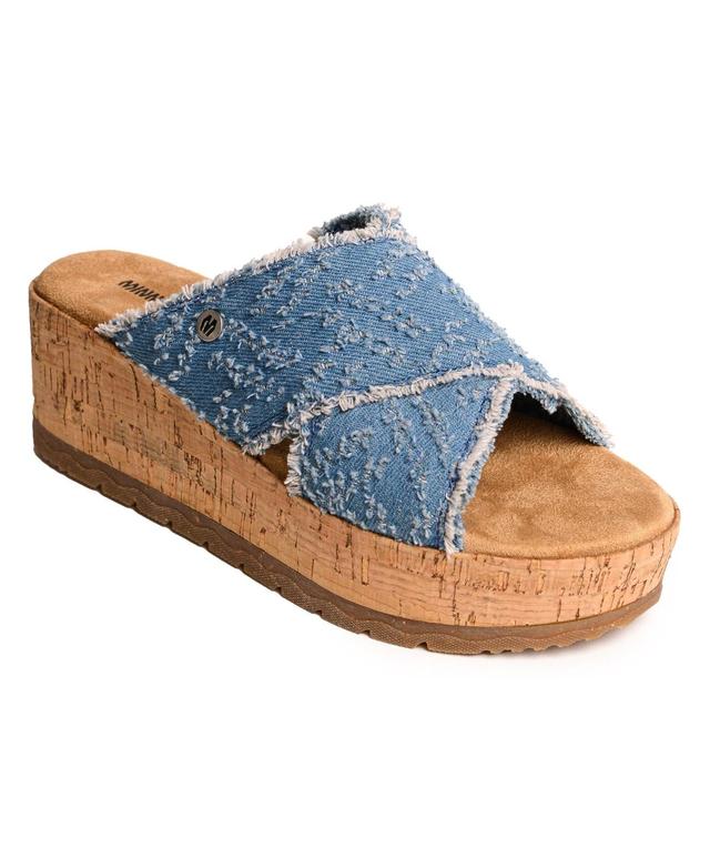 Minnetonka Womens Posey Cross band Wedge Sandal Product Image