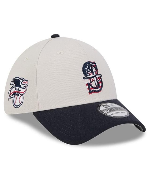 New Era Mens Black Seattle Mariners 2024 Fourth of July 39THIRTY Flex Hat Product Image