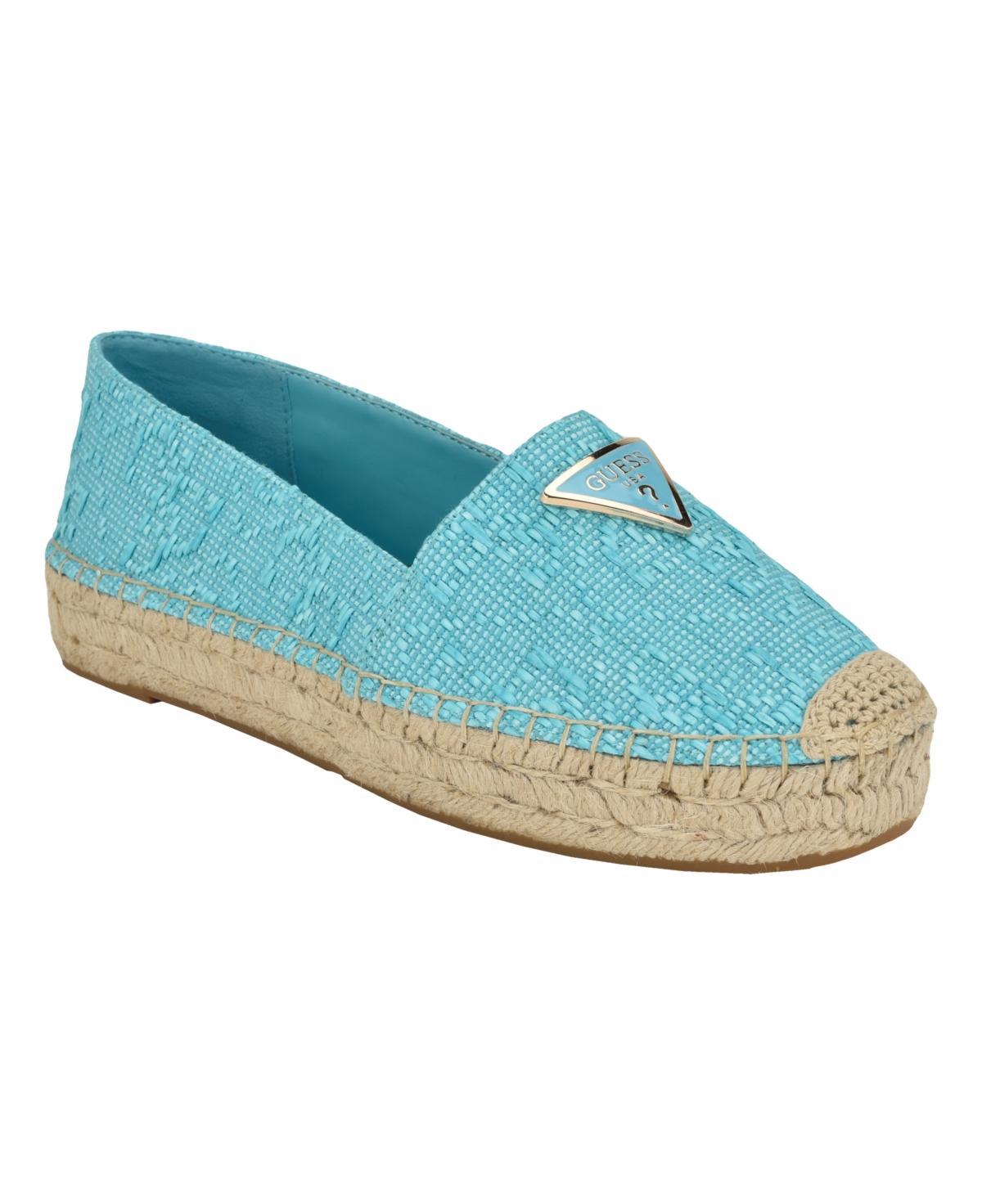 Guess Womens Mones Closed Toe Jute Mesh Upper Casual Espadrille Flats Product Image