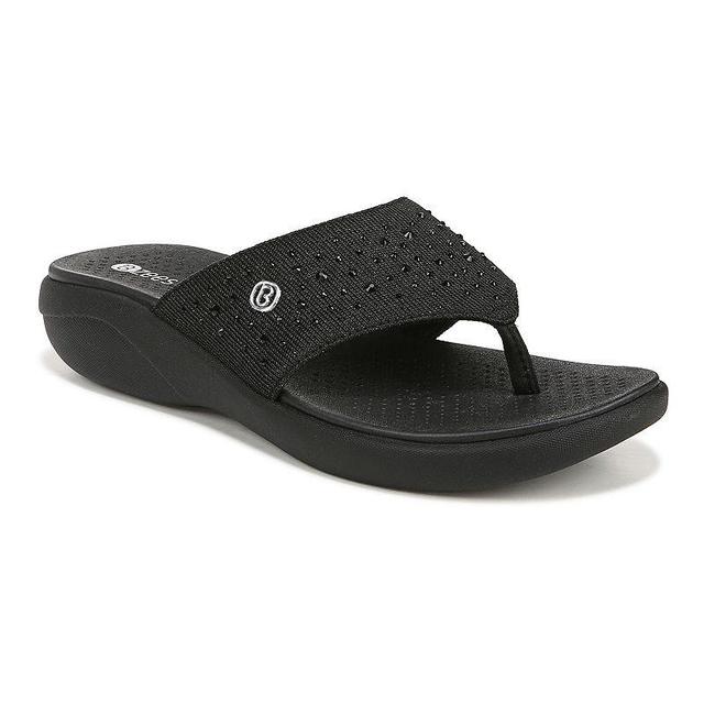 Bzees Cruise Bright Womens Thong Sandals Black Product Image