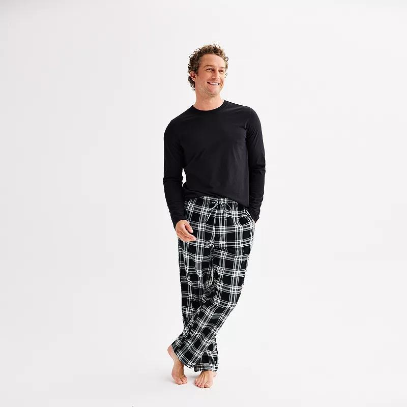 Mens Sonoma Goods For Life Long Sleeve Shirt & Flannel Pants Pajama Set Product Image