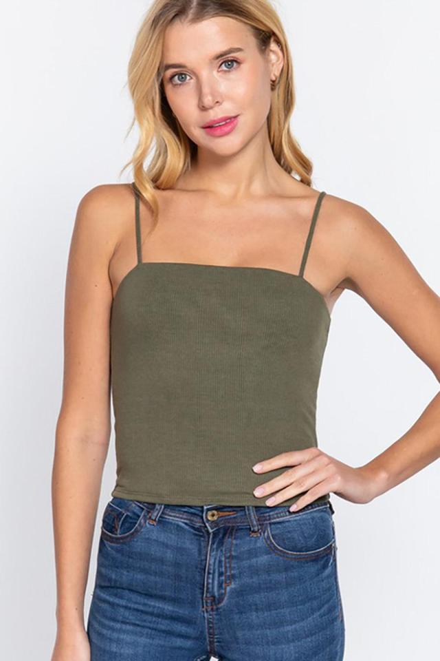 Elastic Shoulder Strap Basic Cami Top Product Image