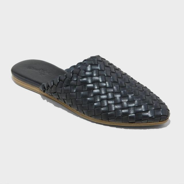 Womens Dinah Mule Flats with Memory Foam Insole - Universal Thread Black 12 Product Image