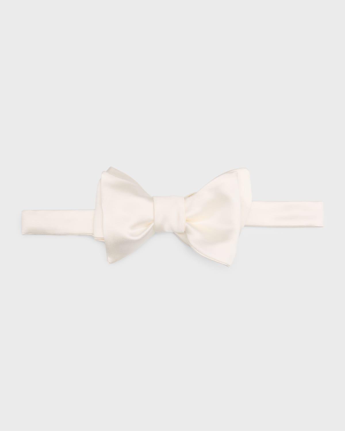 Mens Cotton And Silk Satin Bow Tie Product Image