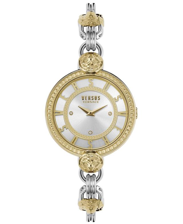 Versus Versace Womens Les Docks Two Hand Two-Tone Stainless Steel Watch 36mm - Two-Tone Product Image