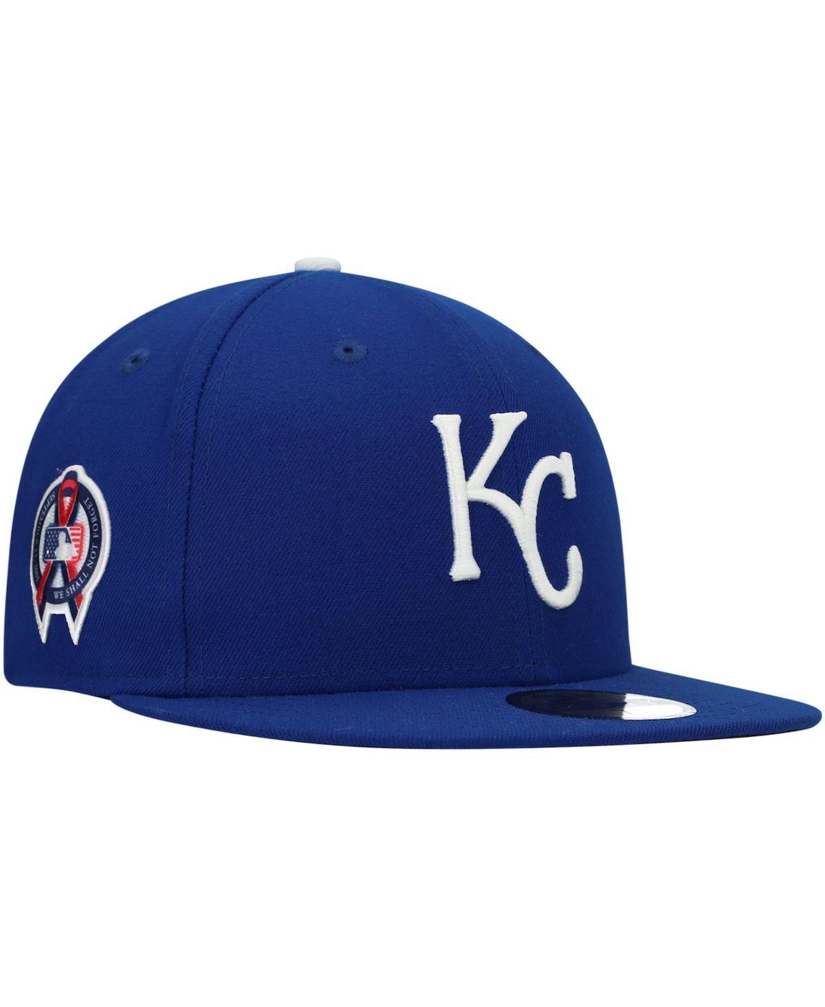 Mens Royal Kansas City Royals 9, 11 Memorial Side Patch 59Fifty Fitted Hat Product Image