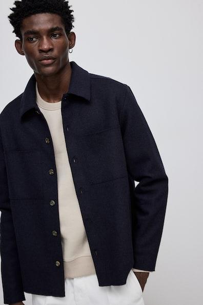 Regular Fit Wool-Blend Overshirt Product Image