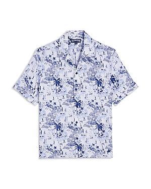 Mens Charli Graphic Linen Camp Shirt Product Image