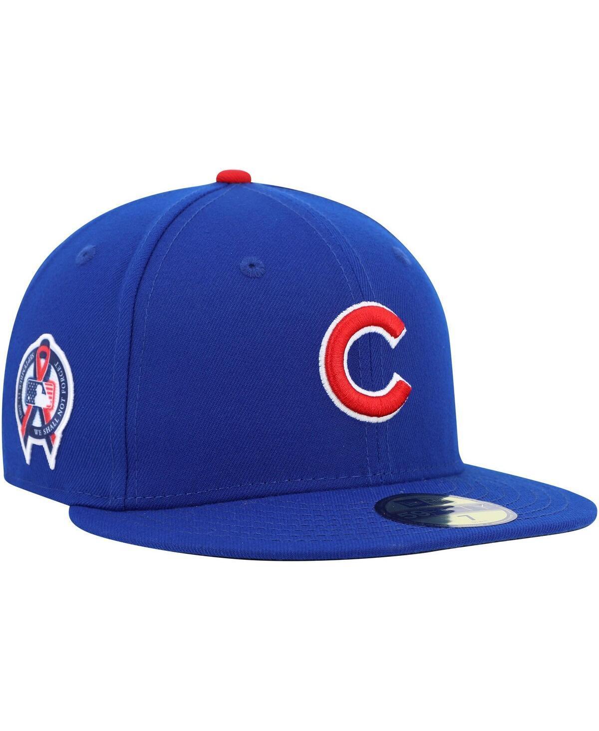 Mens New Era Royal Chicago Cubs 9/11 Memorial Side Patch 59FIFTY Fitted Hat Product Image