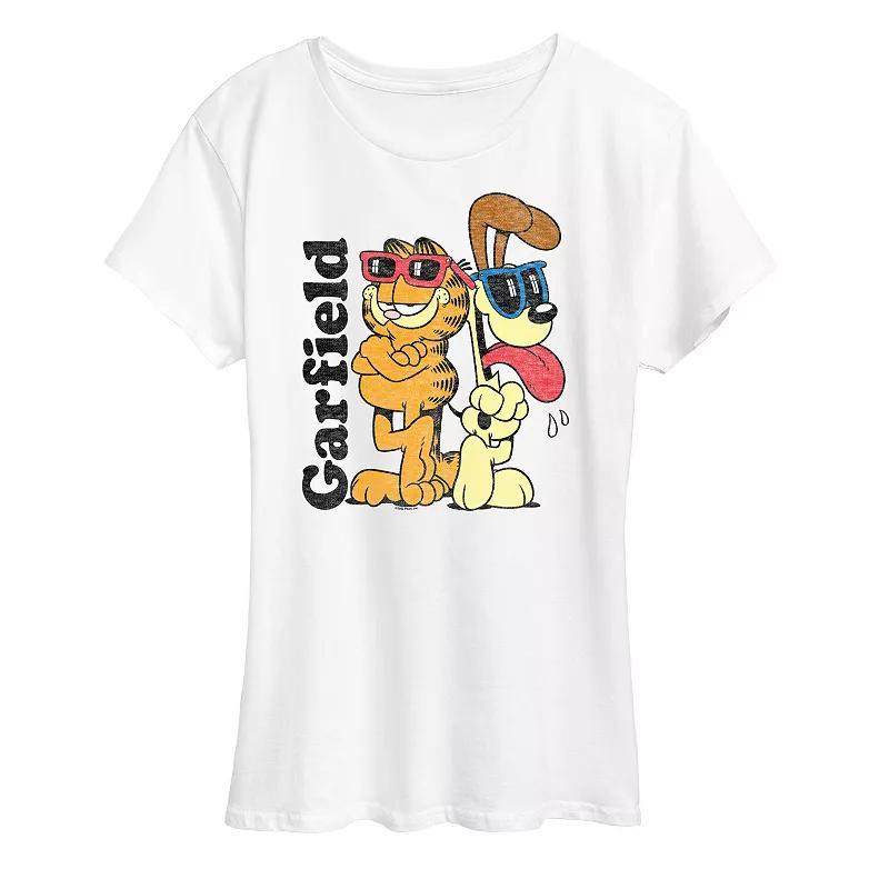 Womens Garfield Odie Sunglasses Graphic Tee, Girls Product Image