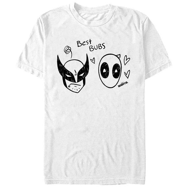 Mens Marvel Deadpool And Wolverine Best Bubs Sketch Graphic Tee Product Image