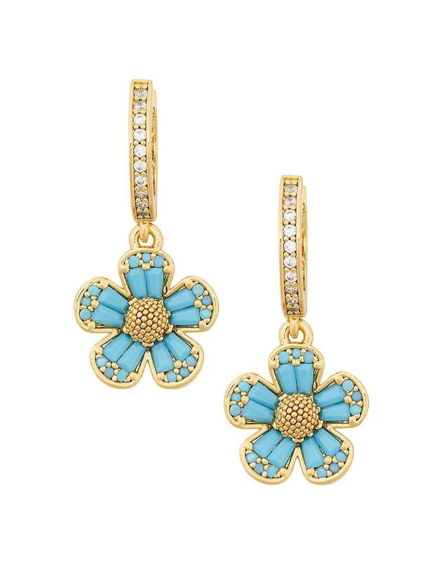 kate spade new york Fleurette Huggie Drop Earrings Product Image