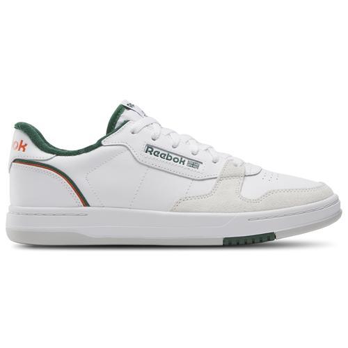 Reebok Mens Reebok Phase Court - Mens Shoes White/White/Darkgreen Product Image