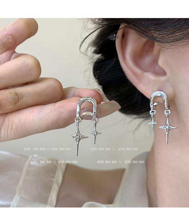 Cross CZ Dangle Earring Product Image