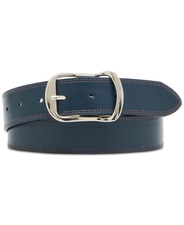 Steve Madden Womens Topstitched Faux-Leather Belt Product Image