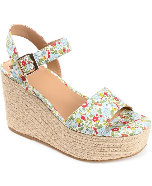 Journee Collection Womens Pearrl Platform Espadrille Wedge Sandals Product Image