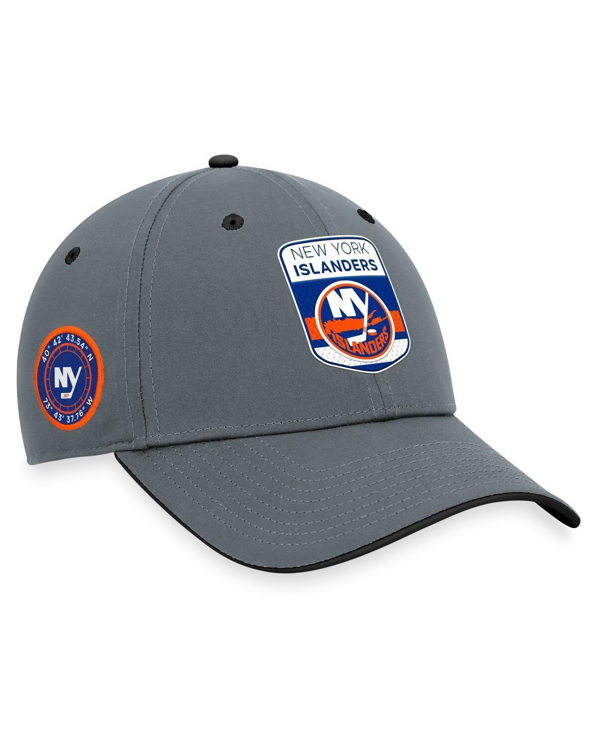 Mens Fanatics Gray New York Islanders Authentic Pro Home Ice Flex Hat Product Image