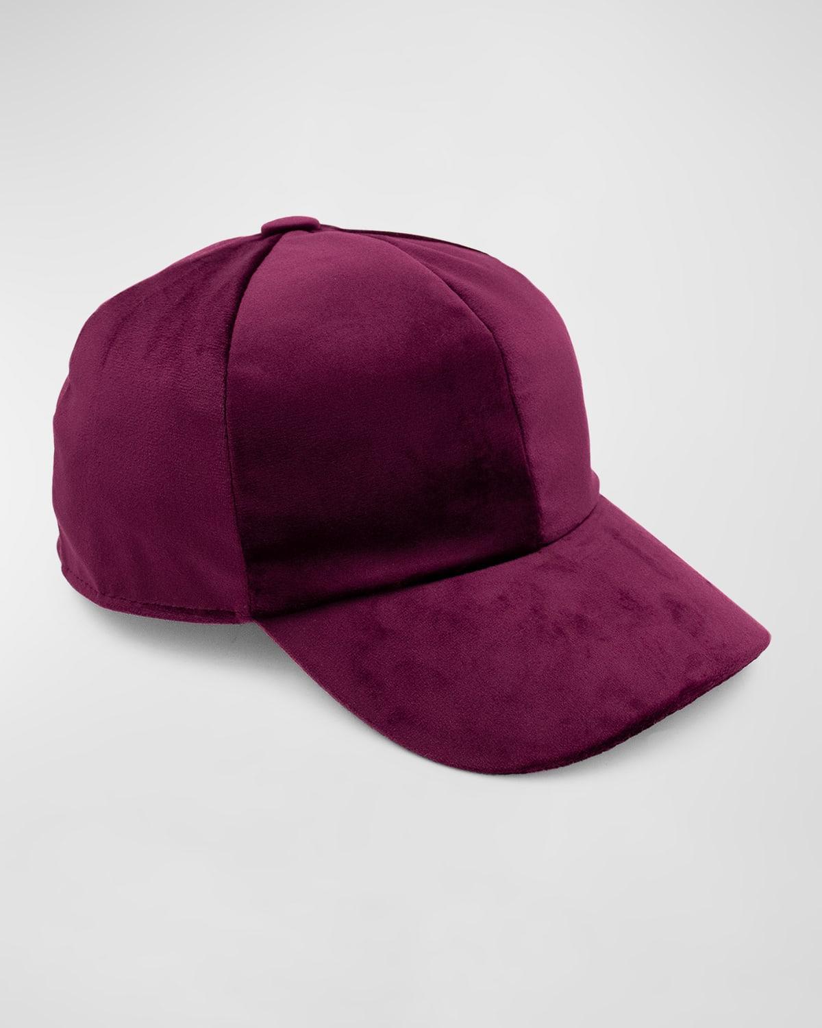 Womens Velvet Baseball Cap Product Image