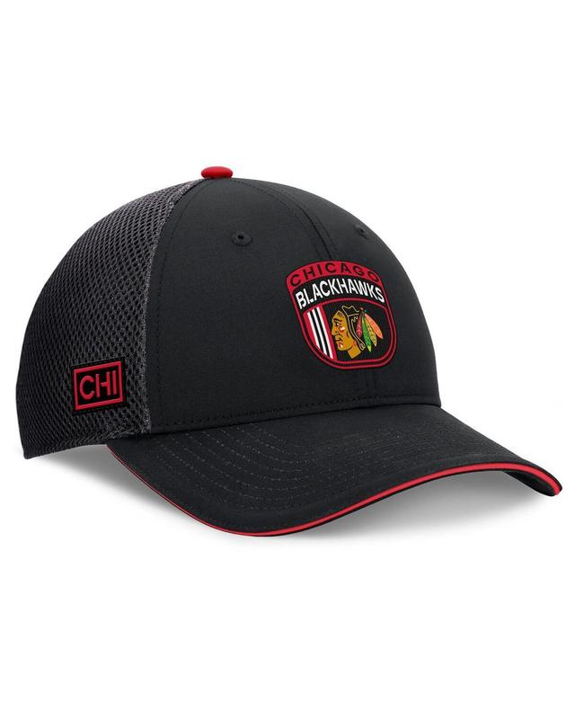 Fanatics Mens Black Chicago Blackhawks 2024 Nhl Draft On Stage Trucker Adjustable Hat - Black Product Image