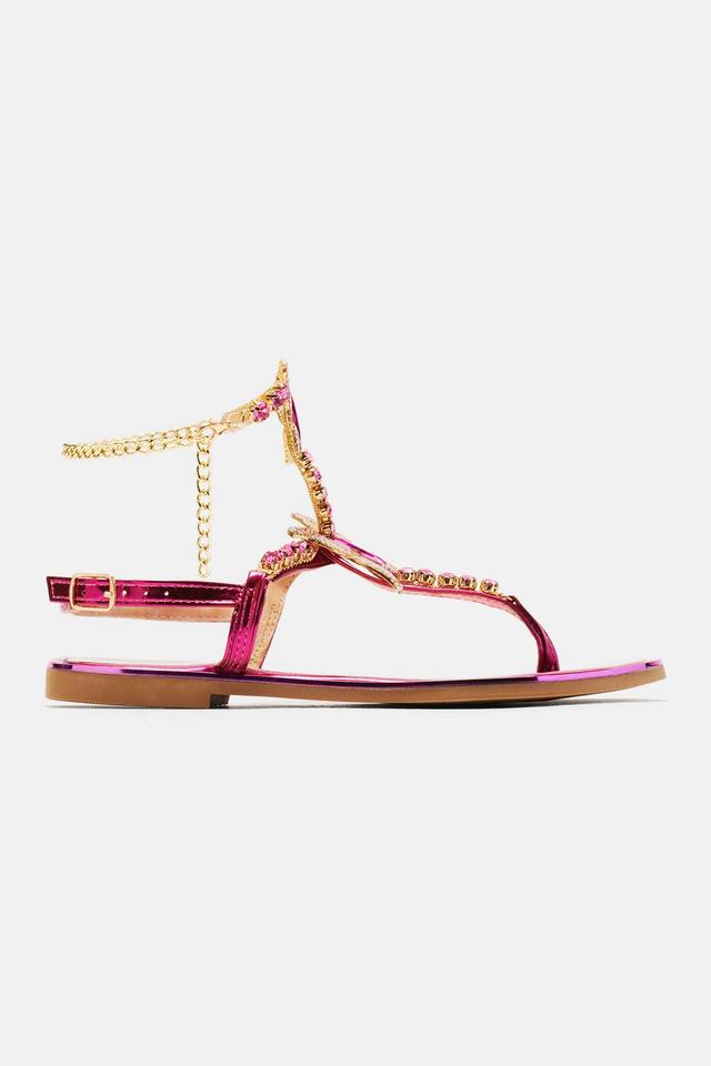 Gotta Let Go Flat Sandals - Pink Product Image