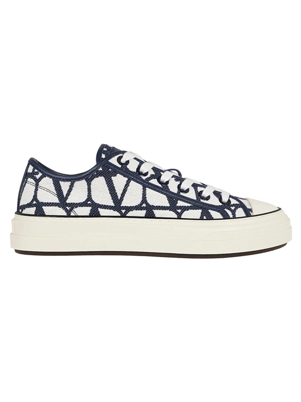 Vlogo Toile Platform Sneaker In Blue Product Image