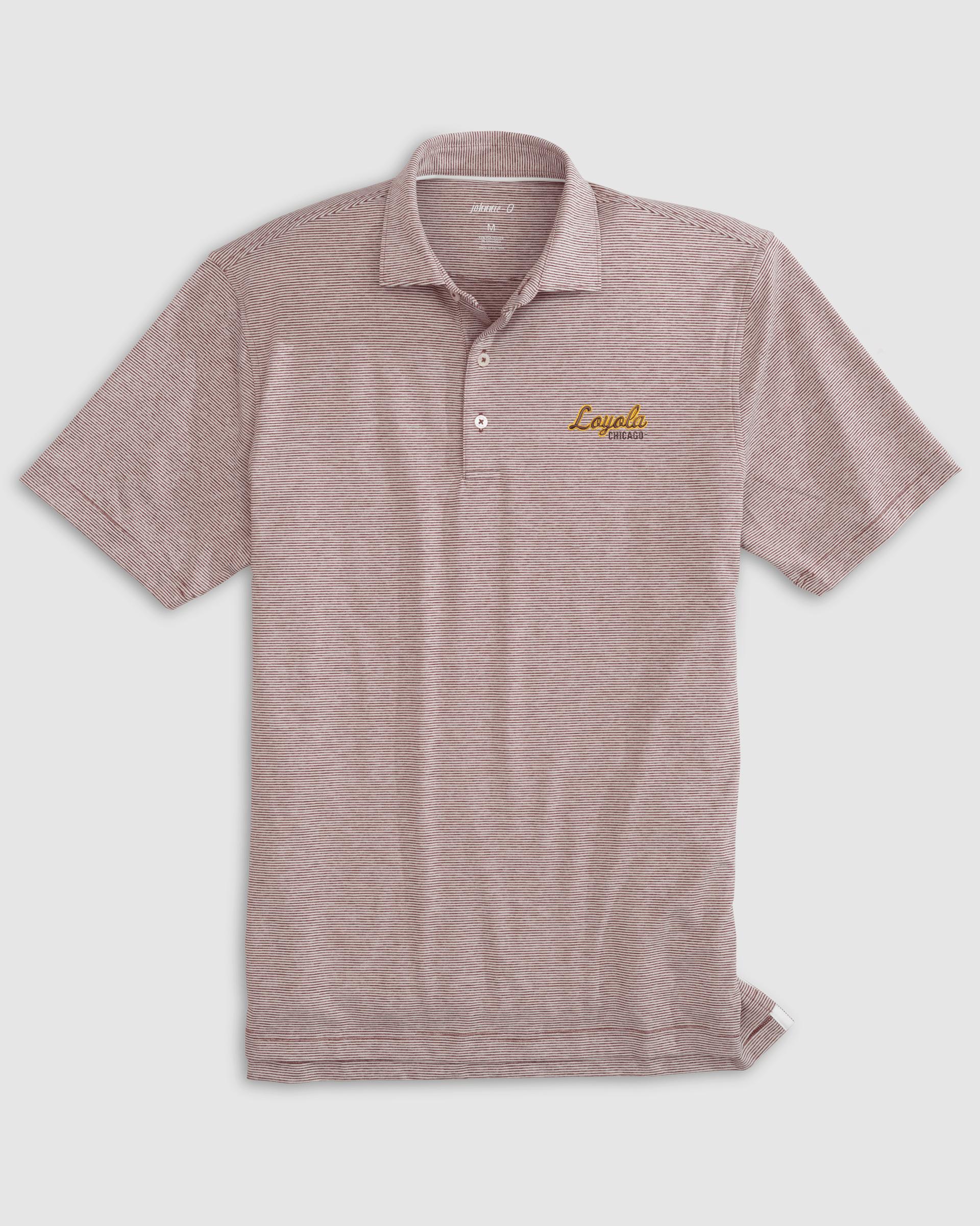 Loyola Chicago Lyndonn Striped Jersey Performance Polo Product Image