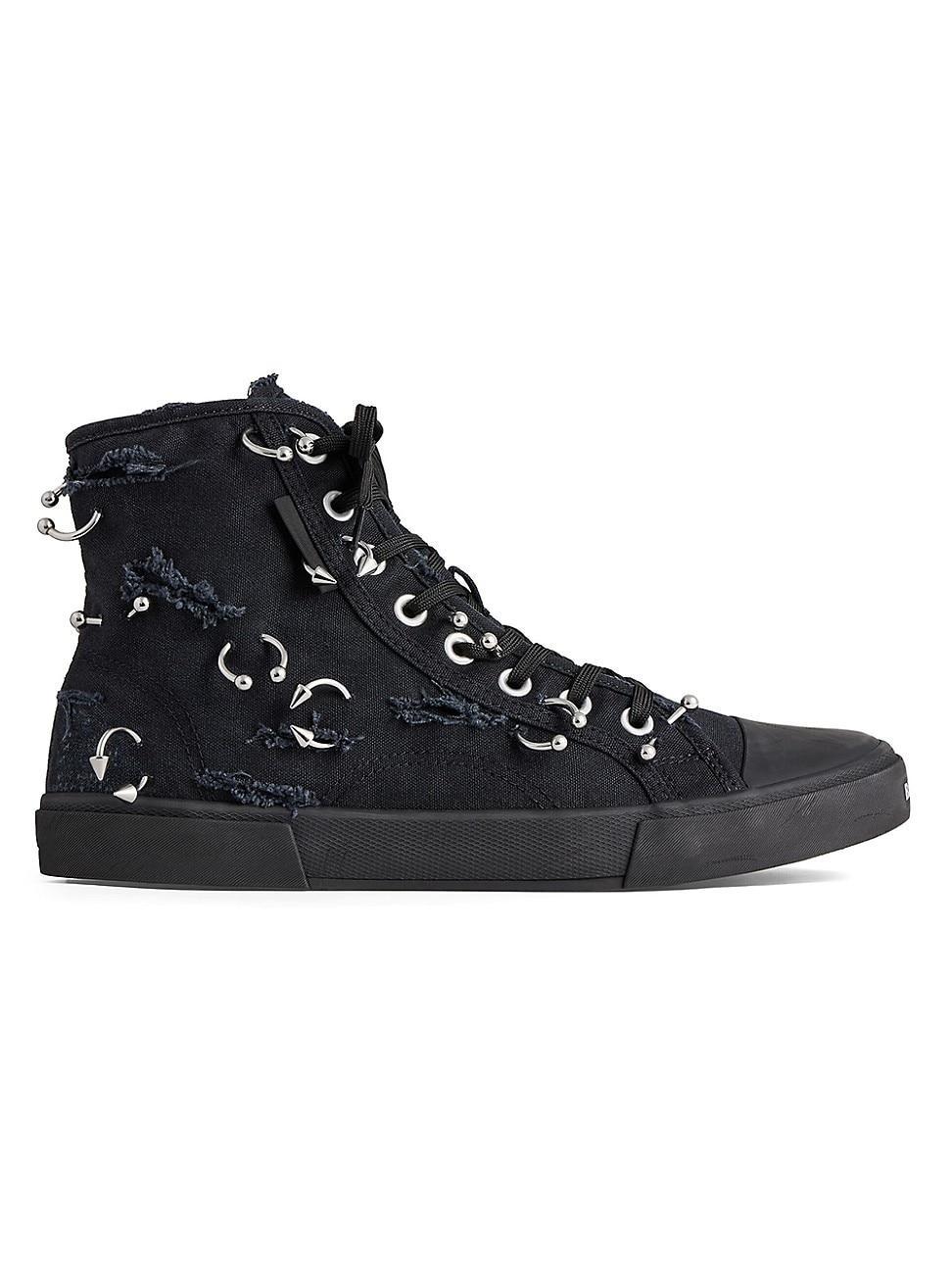 Mens Paris High Top Sneakers With Piercings Product Image