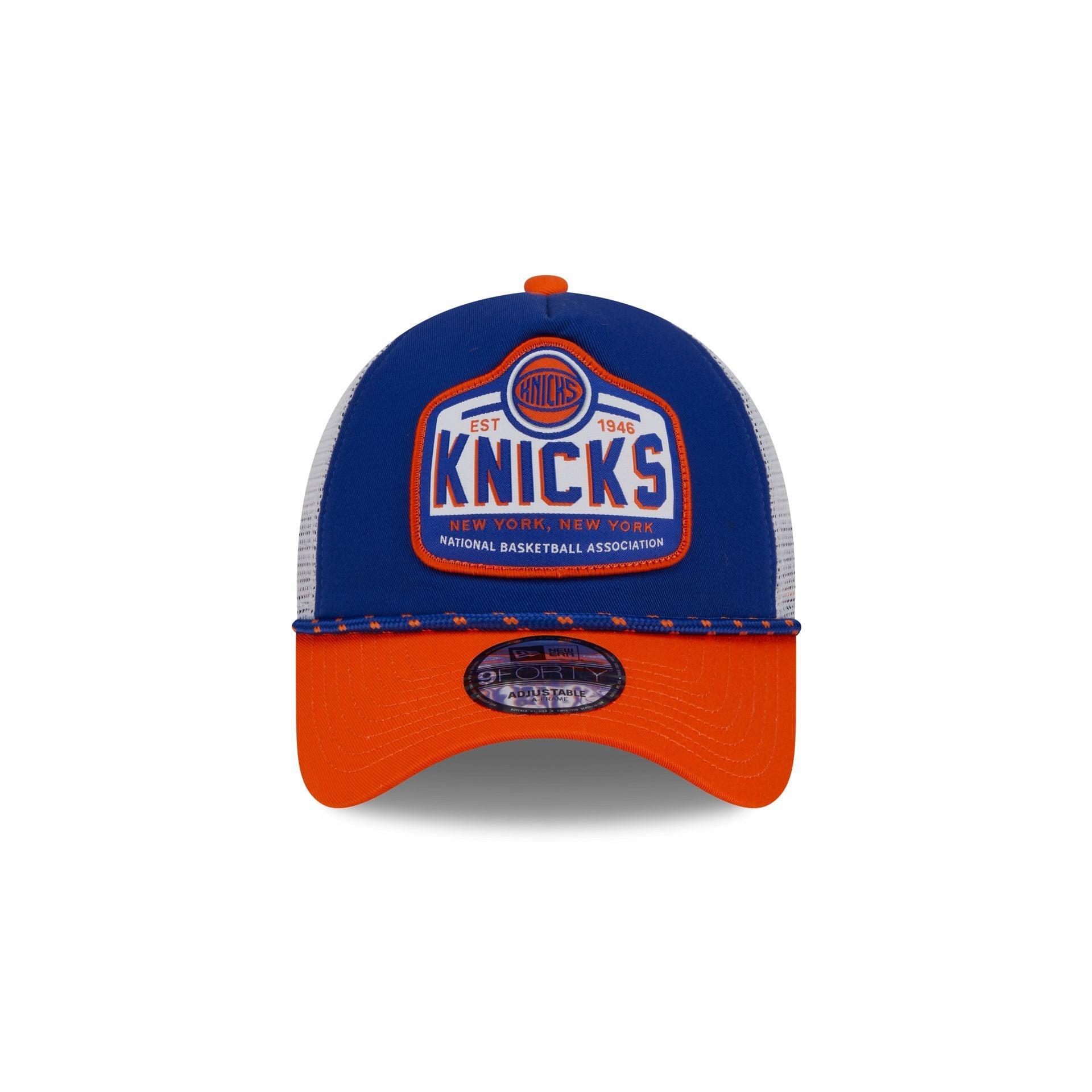 New York Knicks 2024 Rally Drive 9FORTY A-Frame Trucker Hat Male Product Image