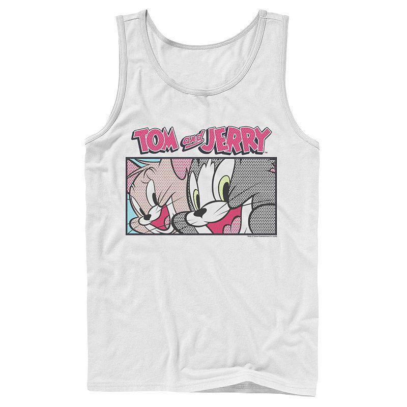 Mens Tom And Jerry Comic Panel Tank Top, Mens Product Image