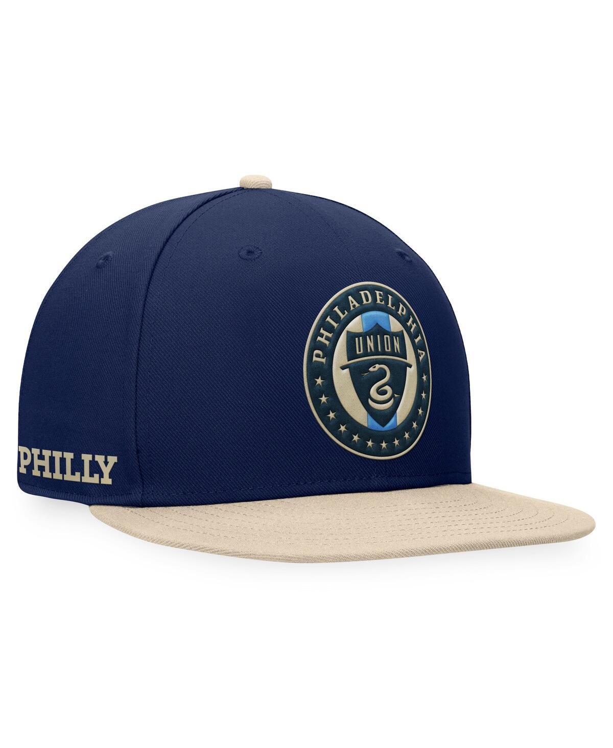 Mens Fanatics Branded /Gold Philadelphia Union Downtown Snapback Hat, Blue Product Image