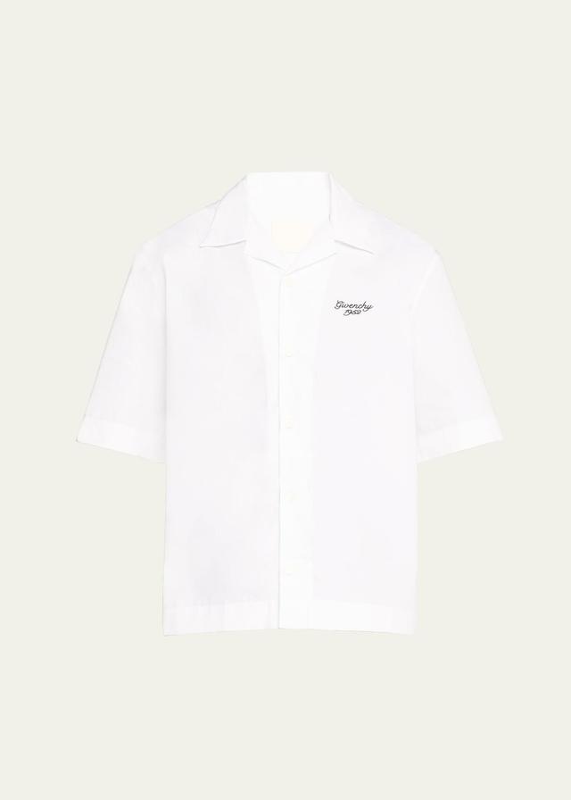 Mens Poplin Small Logo Camp Shirt Product Image