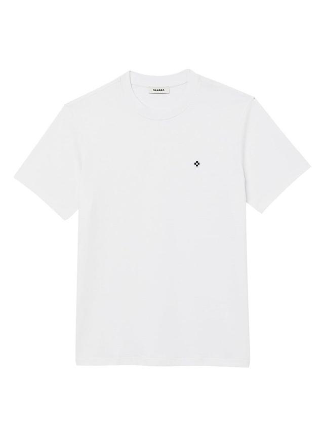 Mens T-Shirt with Square Cross Patch Product Image