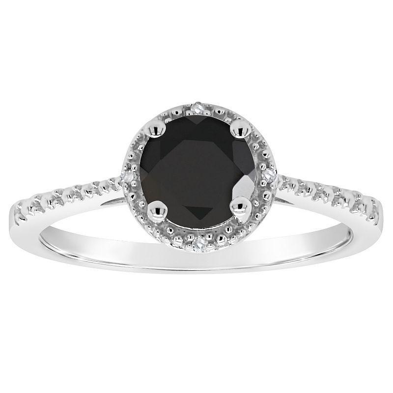 Celebration Gems Sterling Silver Freshwater Cultured Pearl and Diamond Accent Frame Ring, Womens Product Image